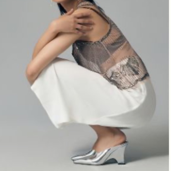 NWT Women’s Anthropologie Tilda Slip Skirt Ivory Cream Large - Picture 1 of 10